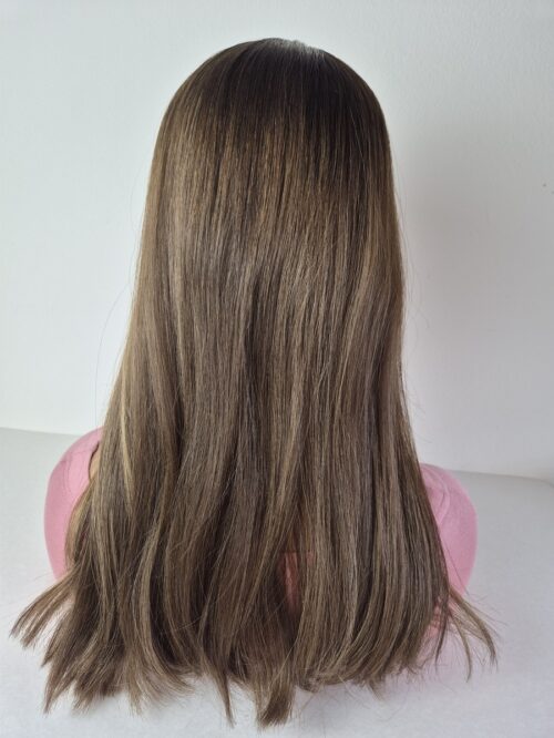 Light Carmel hair topper back