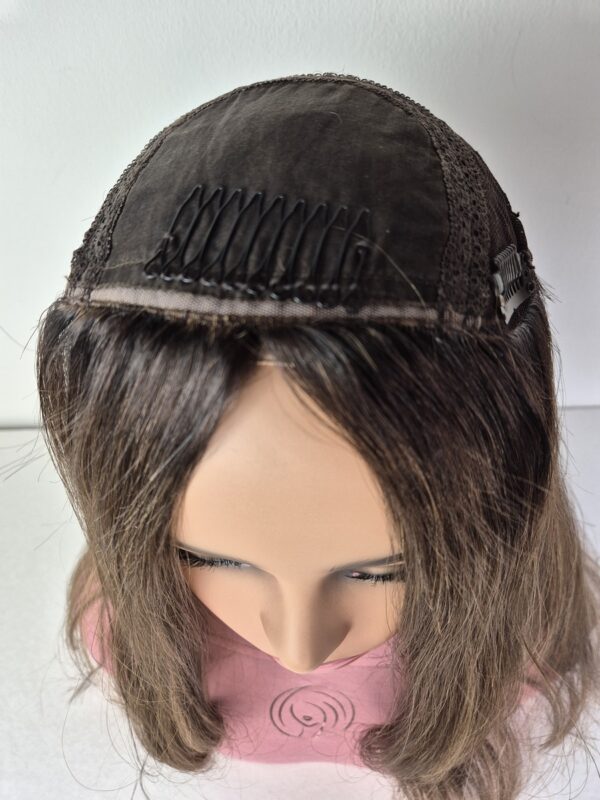 Light Carmel hair topper front cap